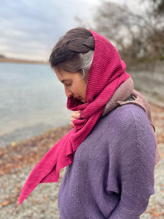 Kaputzenschal aus Cashmere-Seide