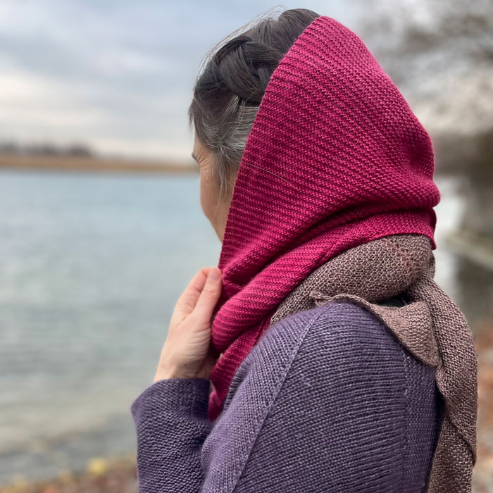 Kaputzenschal aus Cashmere-Seide