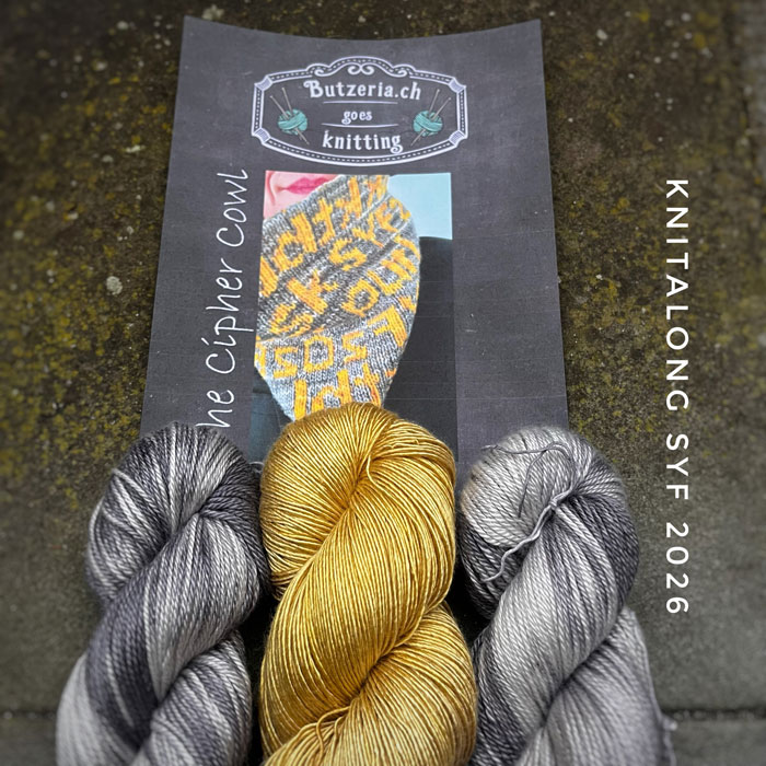 Knitalong SYF 2026, der Cipher Cowl
