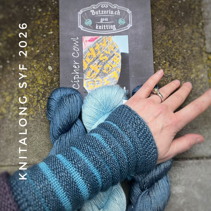 Knitalong SYF 2026, der Cipher Cowl